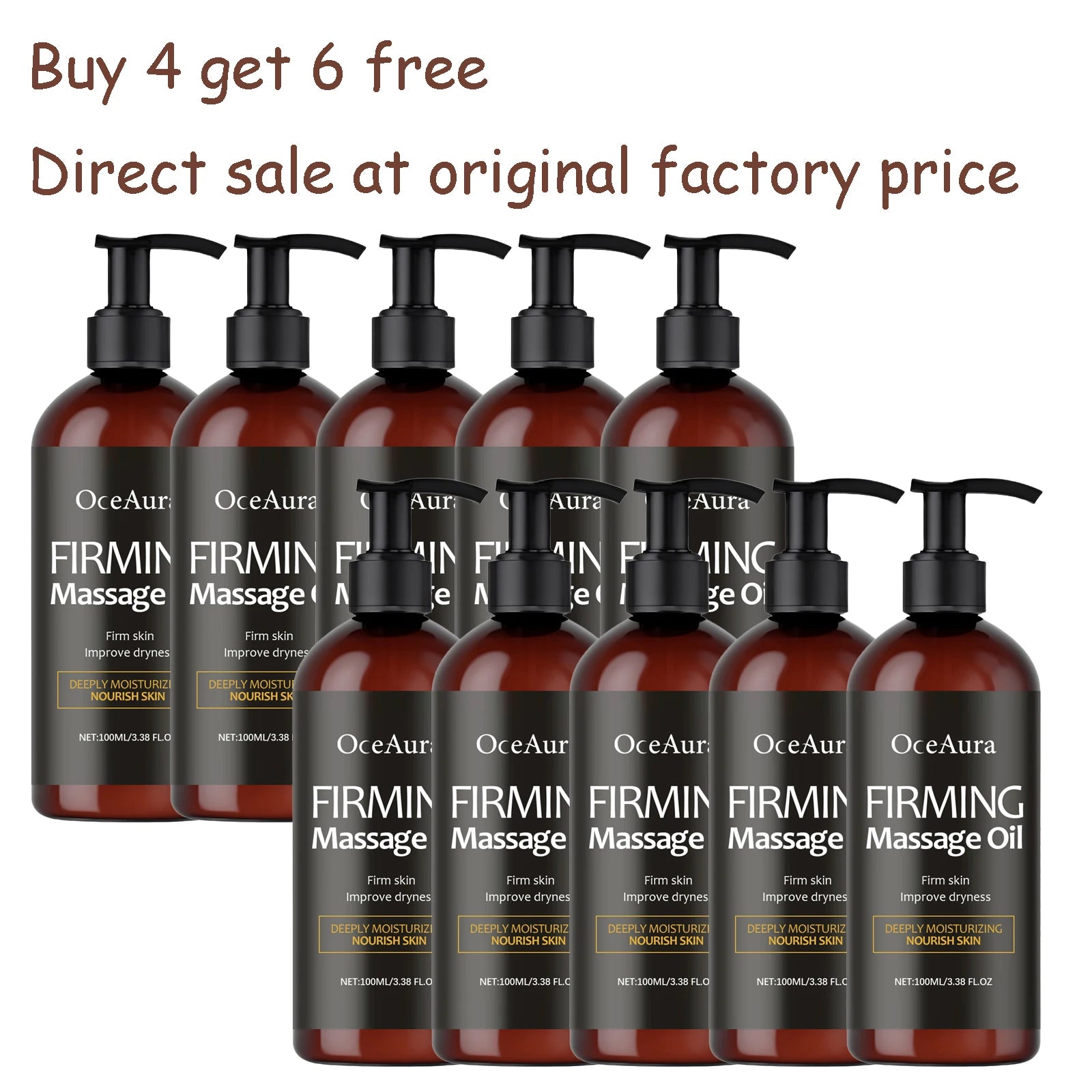 100ML Body Moisturizing Oil Deep Nourishing & Repair Skin Improve Skin Elasticity Enhance Smoothness Refreshing Body Essence Oil Oasis Select 10 pcs Other United States