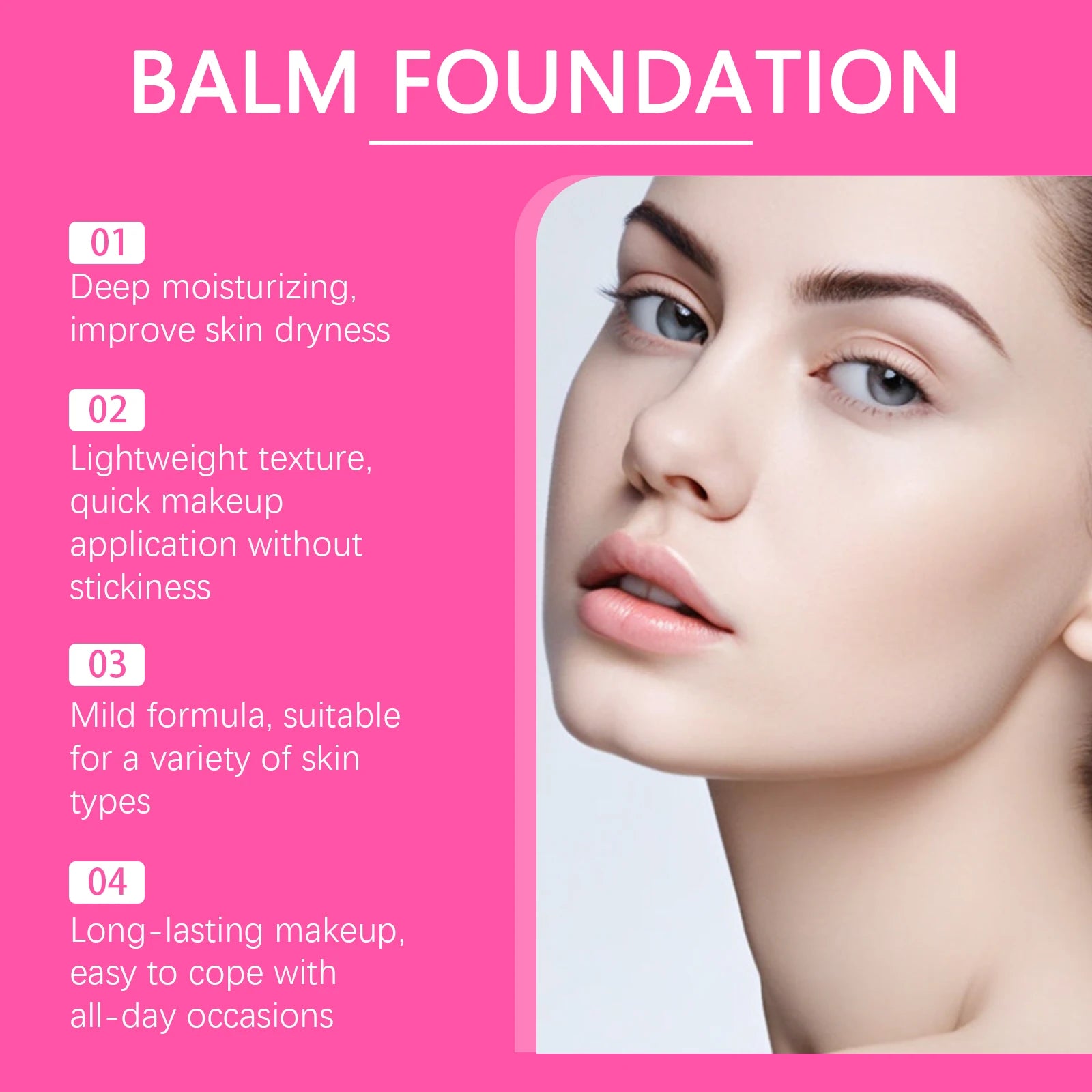4 Color Moisturizing Face Concealer Foundation Balm Oil Control High Coverage Matte BB Cream Invisible Pores Lasting Foundation Oasis Select