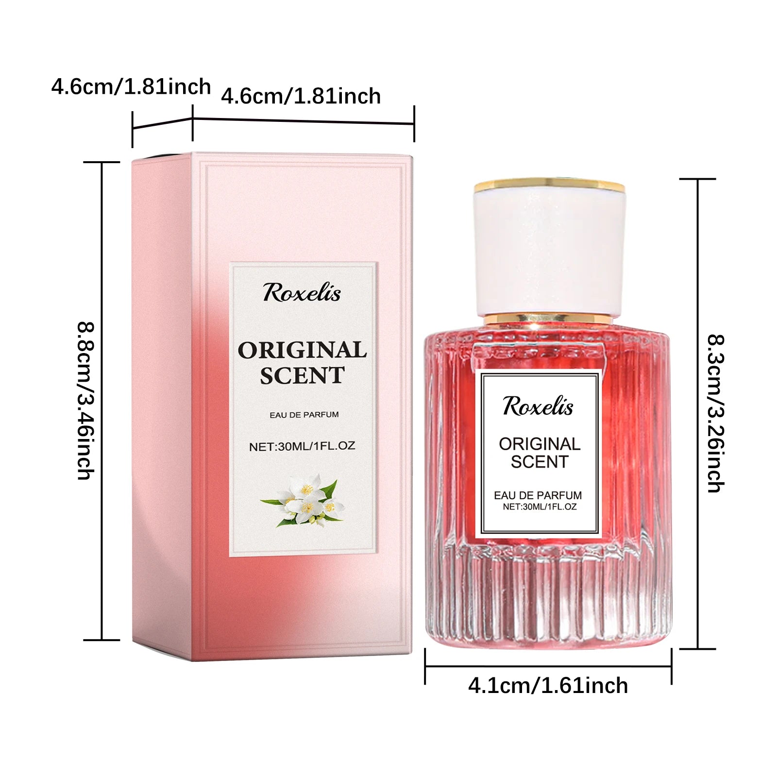 Roxelis Jasmine Women Perfume Natural Lasting Fragrance Elegant Pleasant Scent Improve Self Confidence Jasmine Original Perfume Oasis Select