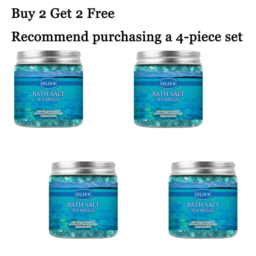 120G Bathing Sea Salt Gentle Cleaning Skin Enhance Smoothness Non-sticky Eliminate Sweat Odor Refreshing Exfoliate Bathing Cream Oasis Select 4 pcs Moisturizing United States