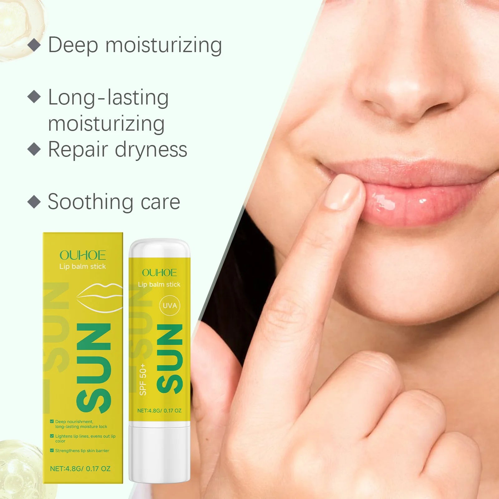 4.8G Lip Care Balm Deep Moisturizing Remove Dead Skin Nourishing Fade Fine Lines Strengthening Barrier Sunblock Lip Cream Oasis Select