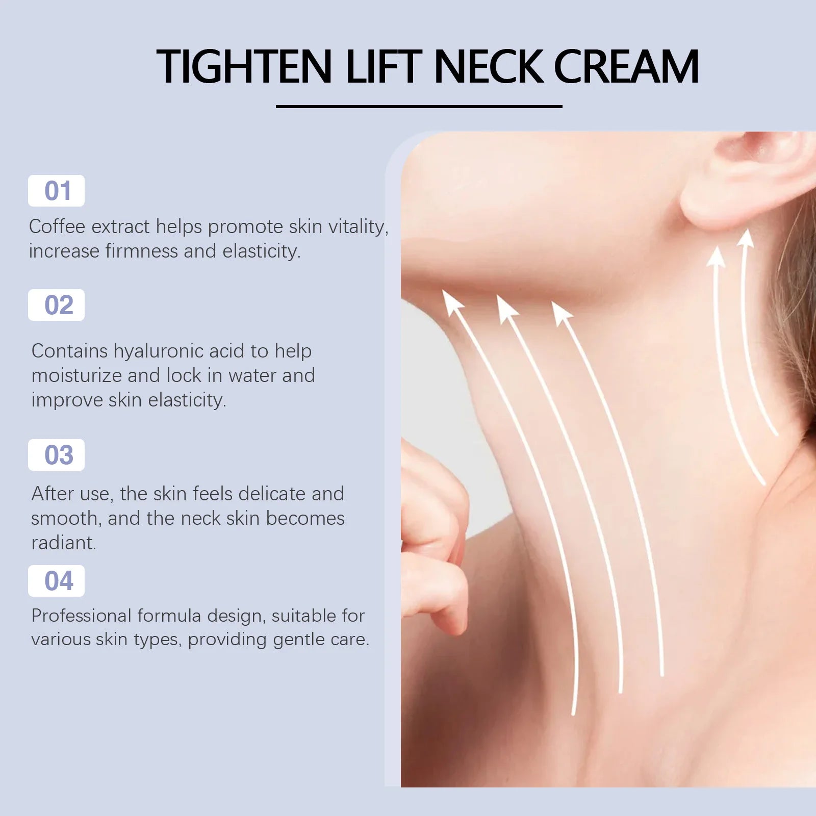 50g Neck Skin Care Cream Moisturizing Nourishing Pores Enhance Skin Elasticity Firming Refreshing Non-greasy Glowing Tightening Neck Lotion Oasis Select