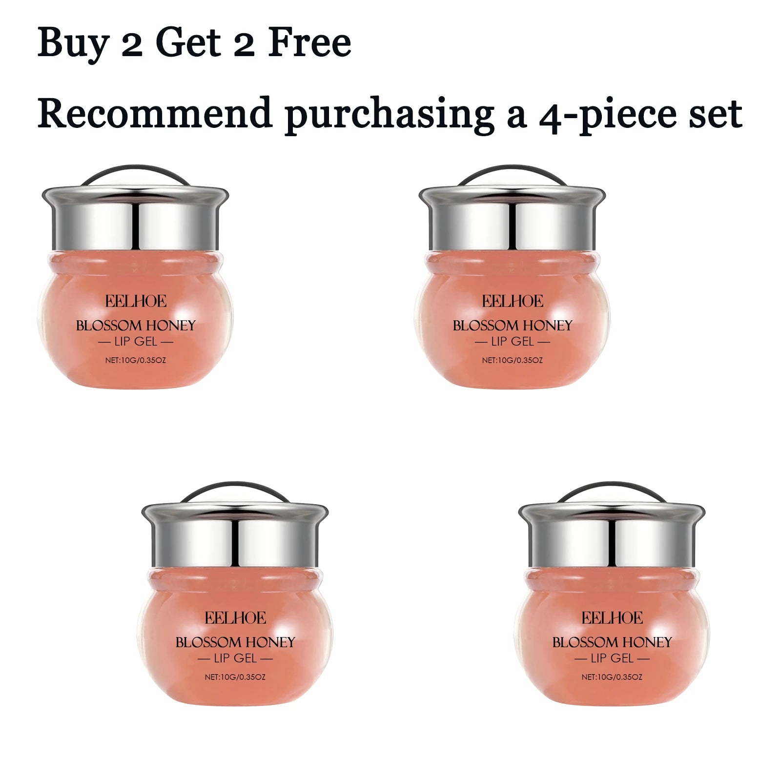 10G Blossom Honey Lip Gel Deep Moisturizing Enhance Smoothness Enhance Gloss Nourishing Skin Improve Skin Texture Boosts Skin Elasticity Lip Balm Oasis Select 4 pcs United States