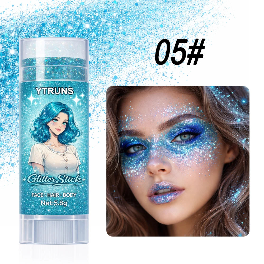Glitter Gel Stick – Star Chunky Body & Face Shimmer, Waterproof