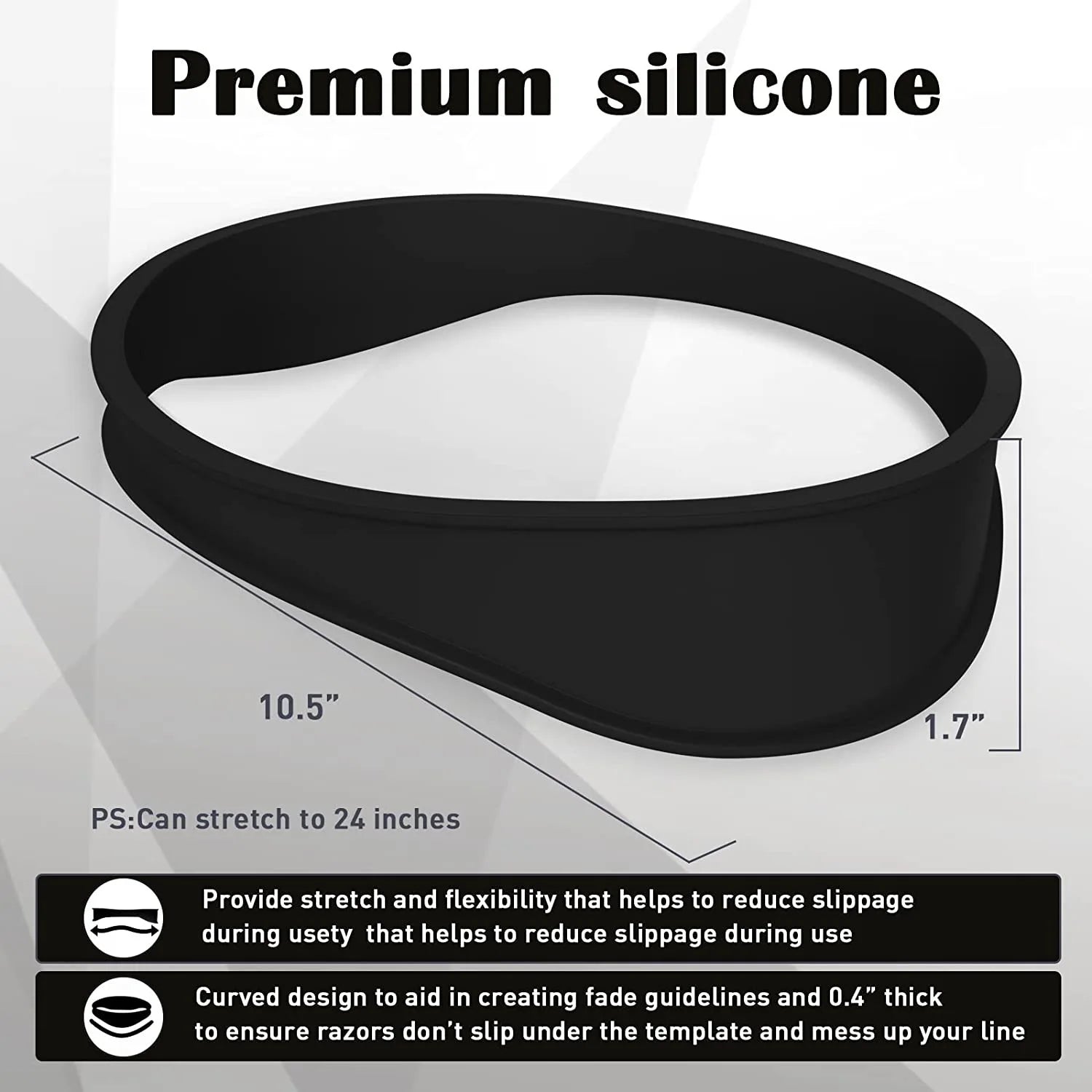 DIY Home Haircuts Curved Headband Silicone Neckline Shaving Template and Hair Cutting Guide Hair Styling Tool Oasis Select
