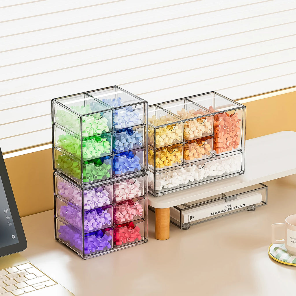 Acrylic Organizer with 6 Drawers ,Clear Storage Drawers for Office Supplies,Desk Organization and Storage for Makeup,Jewelry,Art Oasis Select