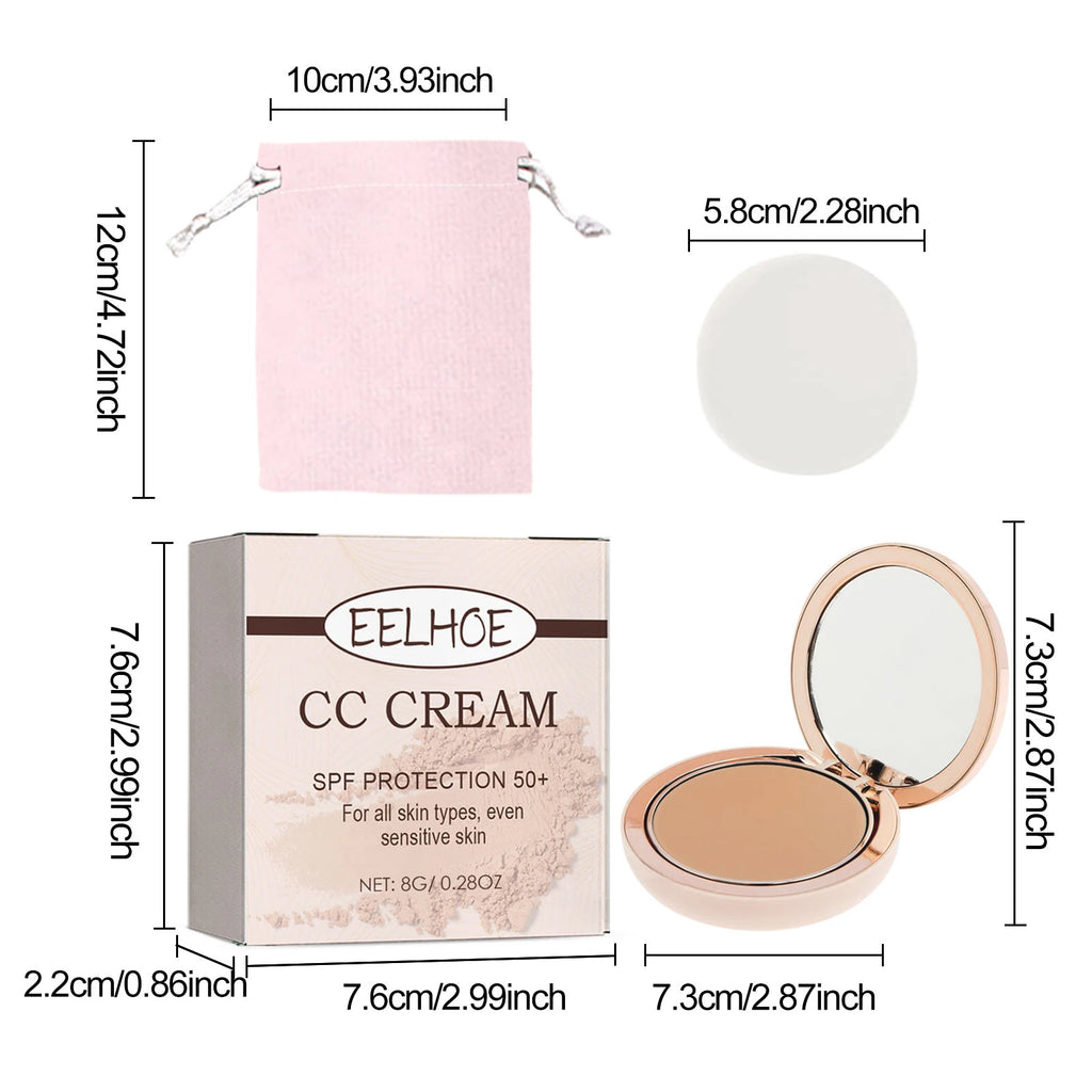 8G Sunscreen CC Cream Lightweight Non-greasy Natural Coverage Blemishes Long Lasting Matte Oil Control Smoothing Face Makeup Oasis Select