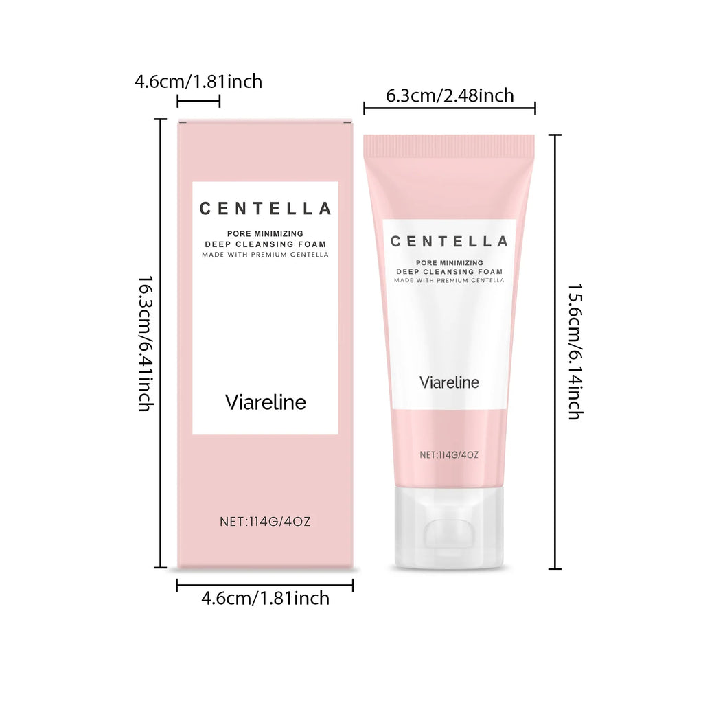 114g Centella Facial Cleaner Deep Cleaning Pore Dirts Moisturizing Soothing Redness No-Tight Smoothing Daily Face Cleaner Gel Oasis Select