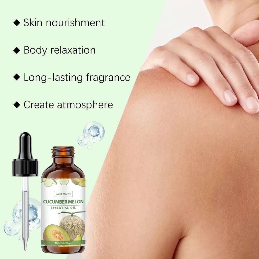 30ML Cucumber Melon Essence Oil Deep Moisturizing Enhance Smoothness Relaxing Muscle Lasting Fresh Fragrance Soothing Body Oil Oasis Select