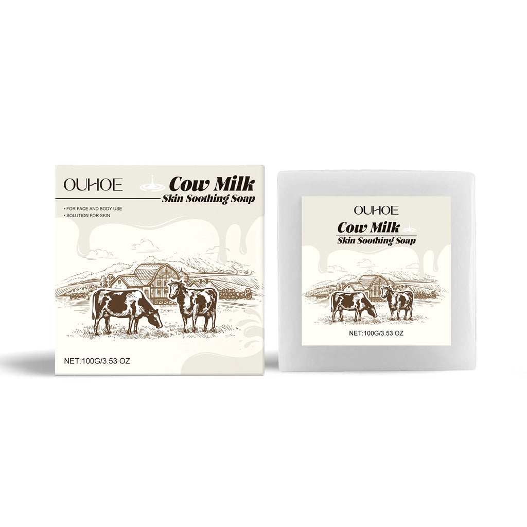 100G Milk Bathing Soap Bar Gentle Cleaning Pores Enhance Smoothness Moisturizing Non-tight Soothing Redness Soap for Face & Body Oasis Select 100g United States