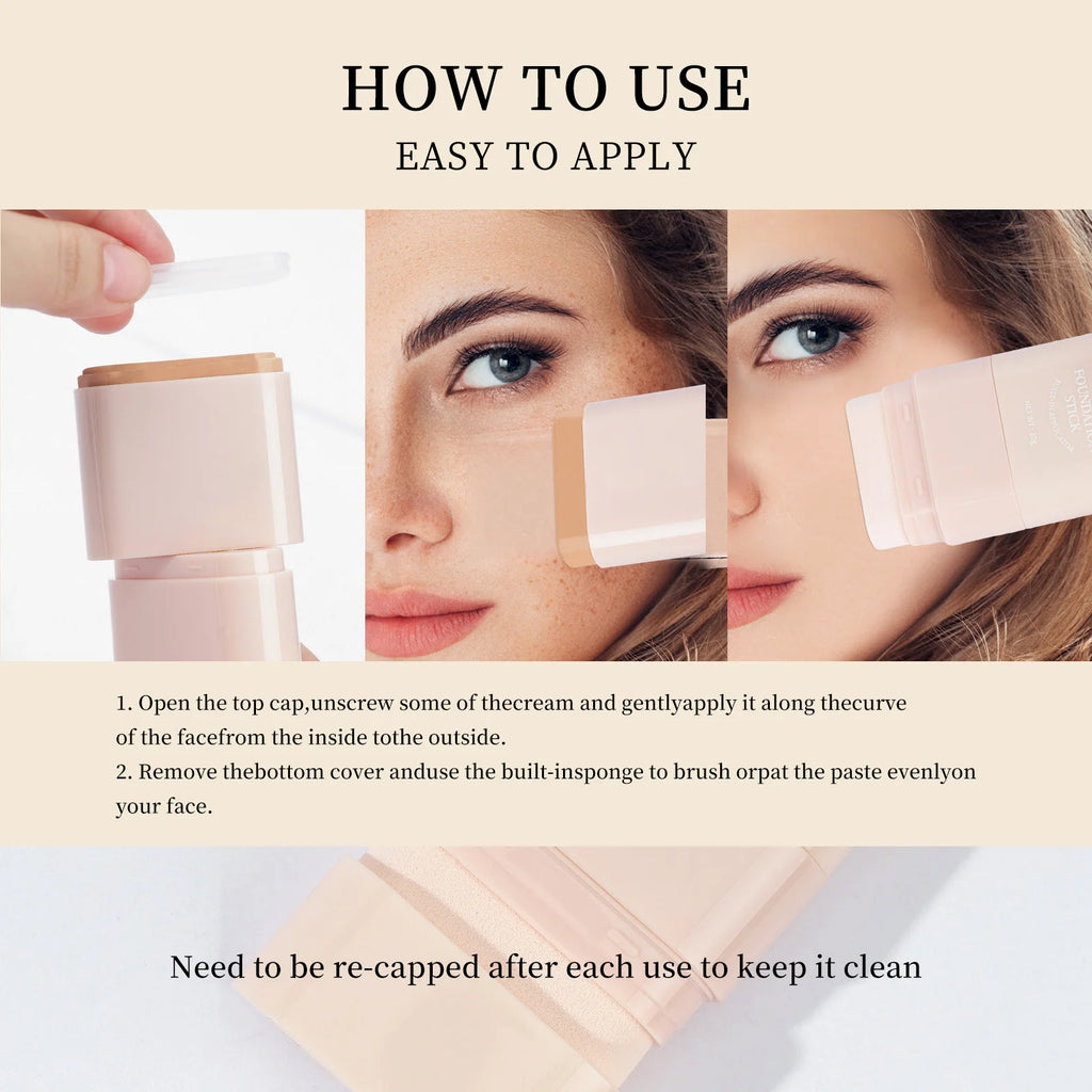 O'cheal Two In One Concealer Foundation Stick Facial Matte Waterproof Bronzer Contouring Face Coverage Moisturizing Makeup Cream Oasis Select