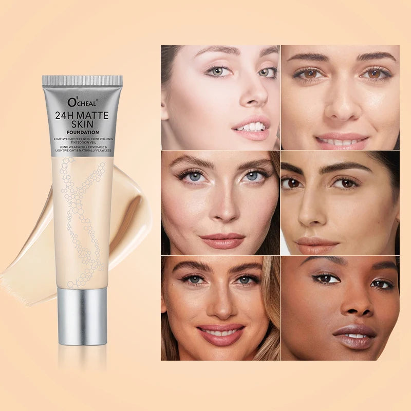O'Cheal Matte Liquid Foundation – 6 Shades, Concealer & Contour