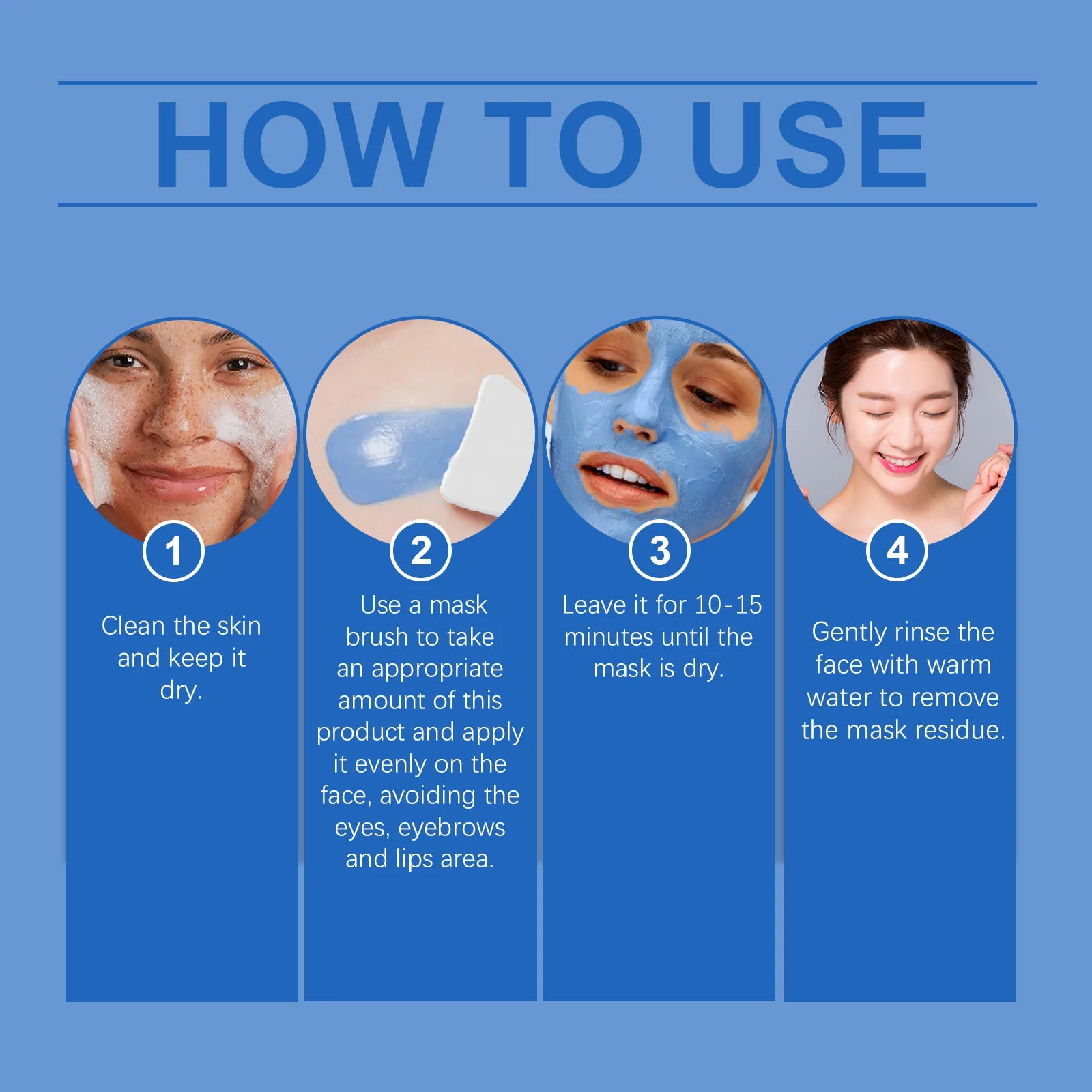 100g Face Blackhead Removal Clay Mask Gentle Cleaning Pores Oil Control Moisturizing Non-drying Refreshing Smooth Pore Purifying Oasis Select