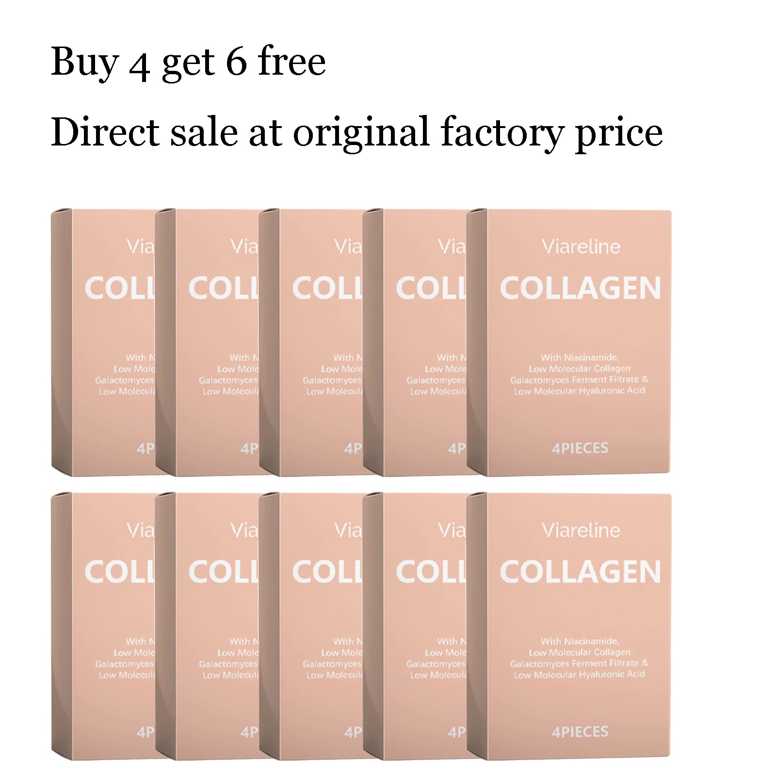 4PCS Collagen Face Mask Deep Hydrating Relief Dryness Soothing Redness Enhance Smoothness Softening Improve Elasticity Face Mask Oasis Select 10 boxes United States