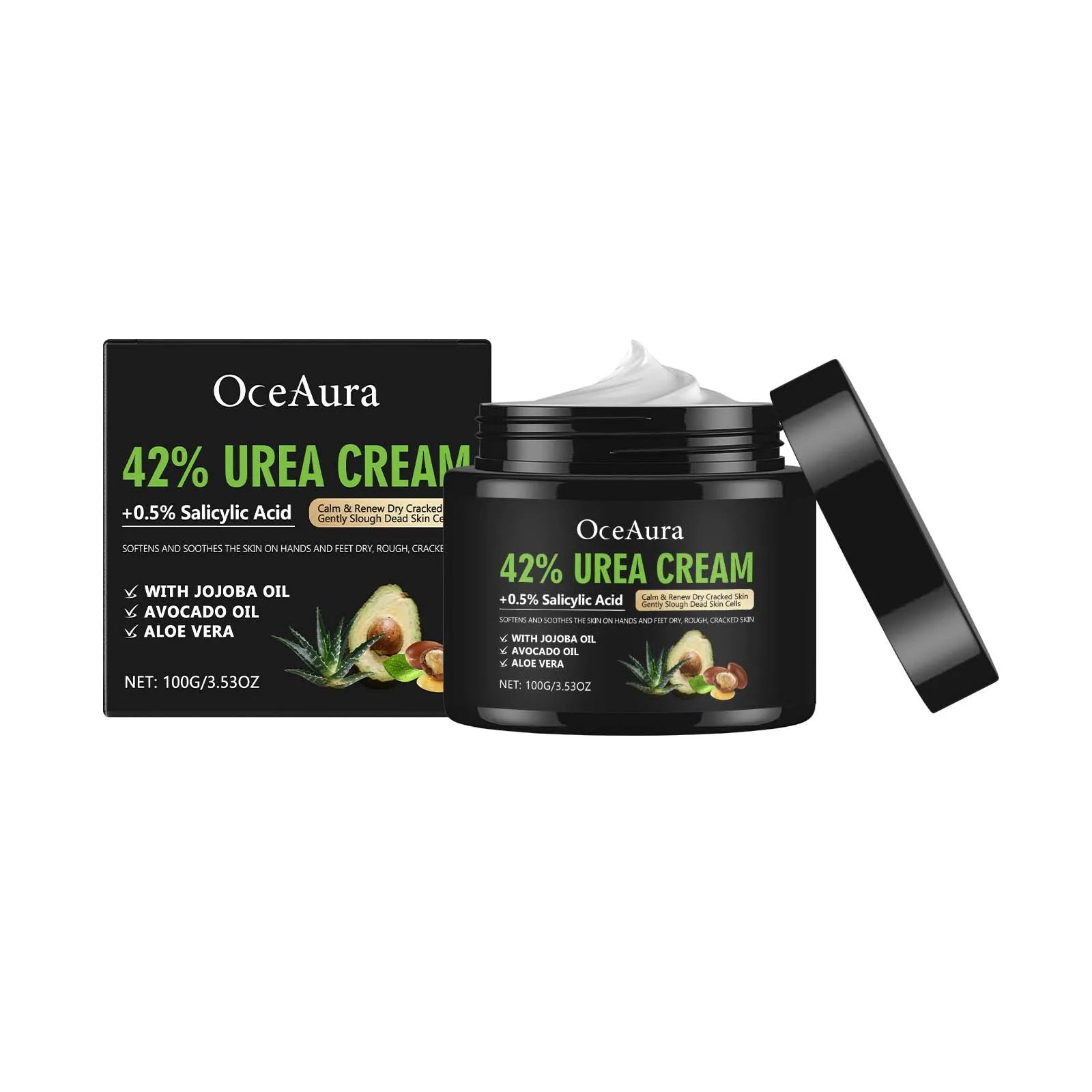 100g Avocado Foot Cream Deep Moisturizing Lightweight Reduce Dryness Smoothing Repair Cracked Heel Skin Nourishing for Foot Care Oasis Select 100g United States