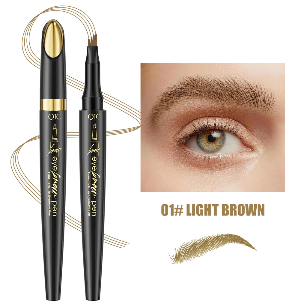 QIC Micro-Tip Liquid Eyebrow Pencil – Waterproof, 5 Colors