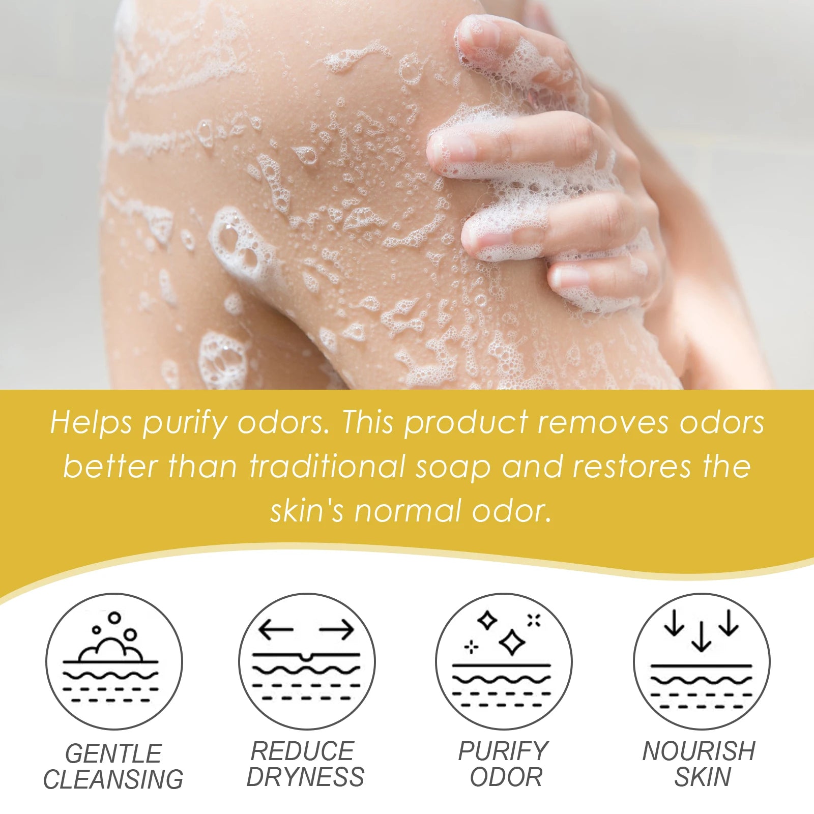 Oceaura Coconut Vanilla Body Wash Gel Lasting Fragrance Deep Cleaning Dirt Nourishing Moisturizing Skin Remove Odor Body Shampoo Oasis Select
