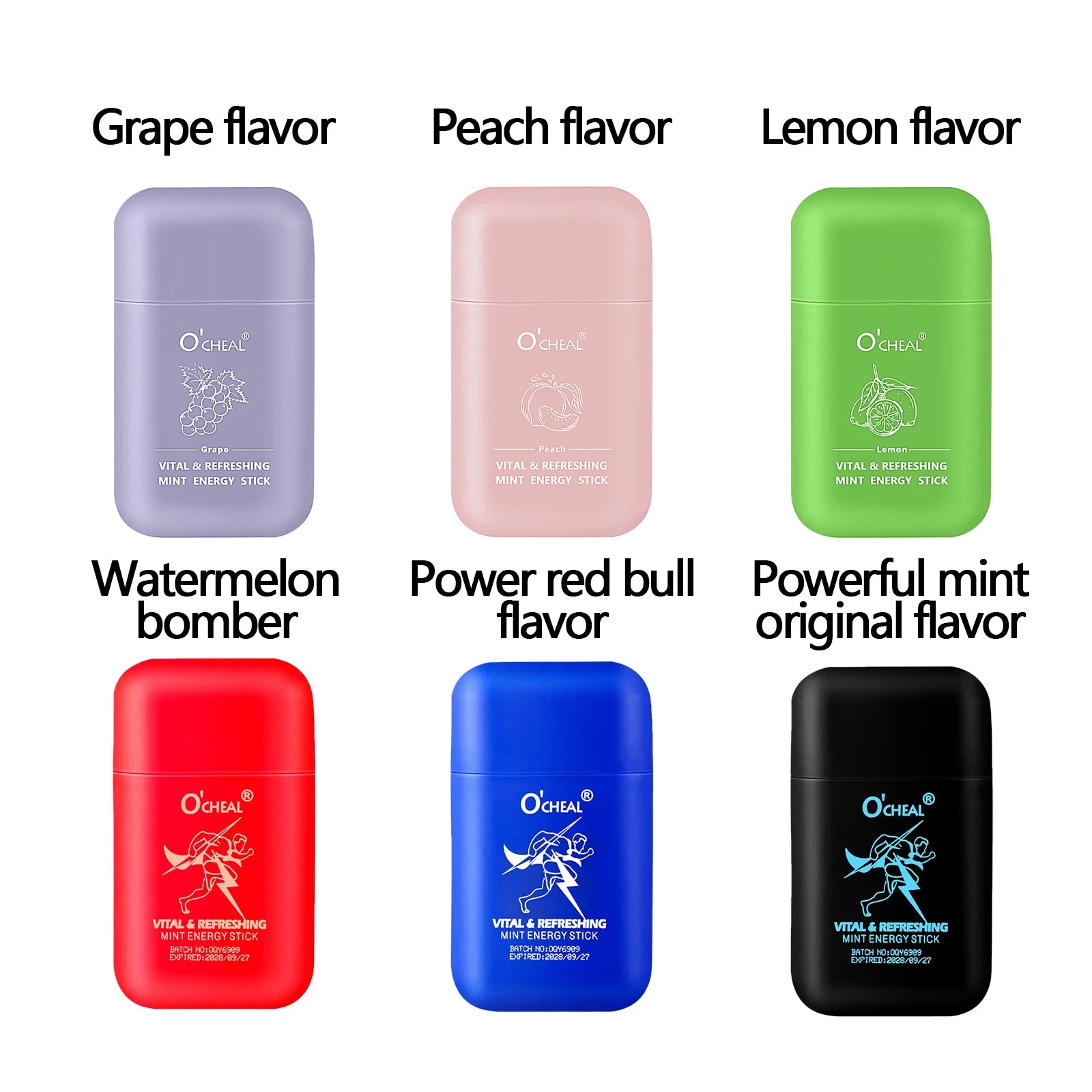 O'cheal Double Hole Cooling Mint Energizing Inhaler Stick Aromatherapy Inhaler Stick Oasis Select 6 PCS 3.6g