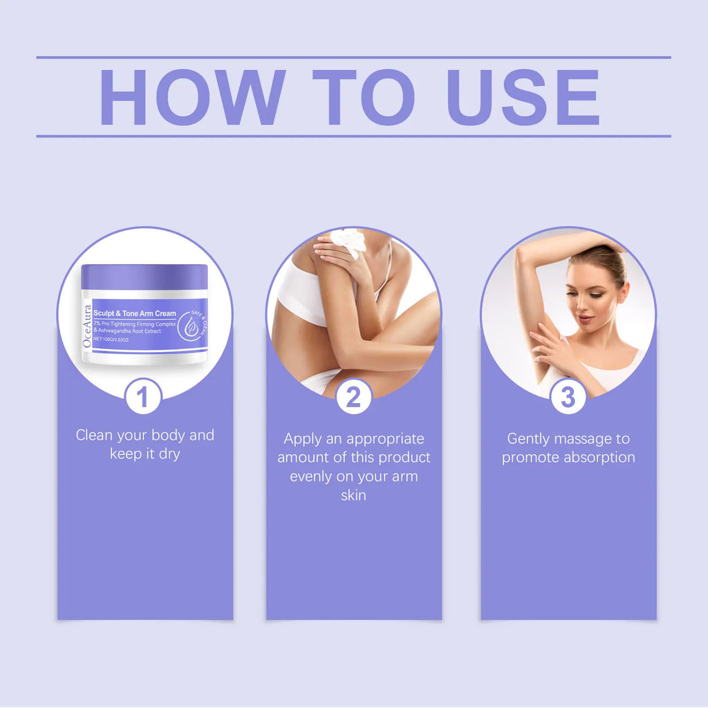 100G Arm Firming Cream Gentle Moisturizing Nourishing Enhance Skin Elasticity Smoothing Non-greasy Massage Arm Shaping Lotion Oasis Select