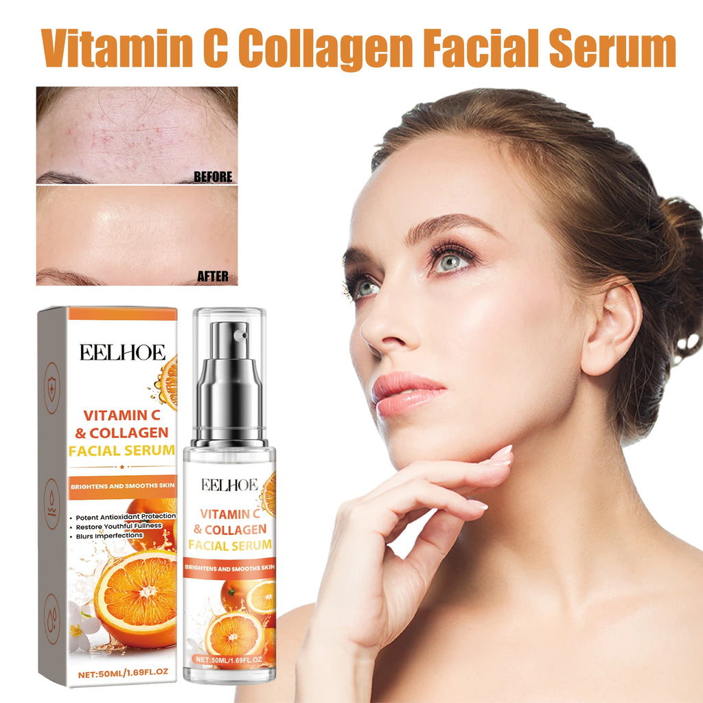 50ML Vitamin C Face Serum Deep Moisturizing Anti-oxidant Boosts Skin Elasticity Fade Fine Lines Firming Reduce Dullness Glowing Facial Serum Oasis Select