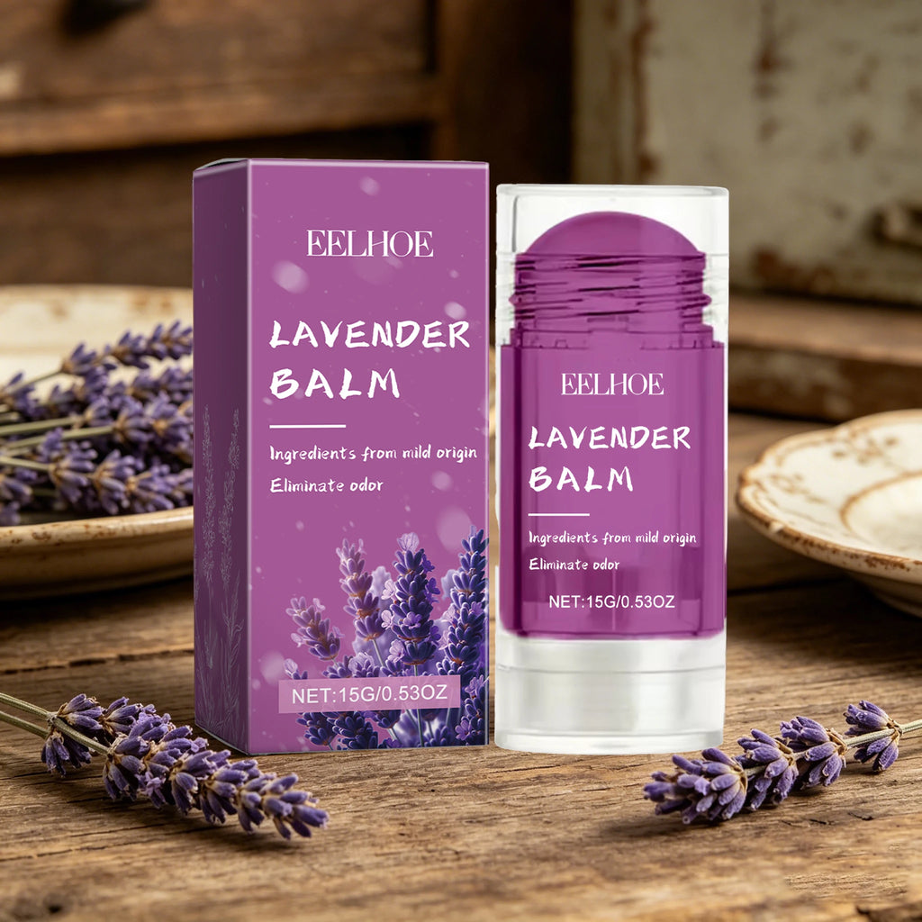 15G Lavender Body Balm Portable Moisturizing Skin Lasting Fresh Floral Fragrance Eliminate Bad Odor Body Deodorant Cream Stick Oasis Select