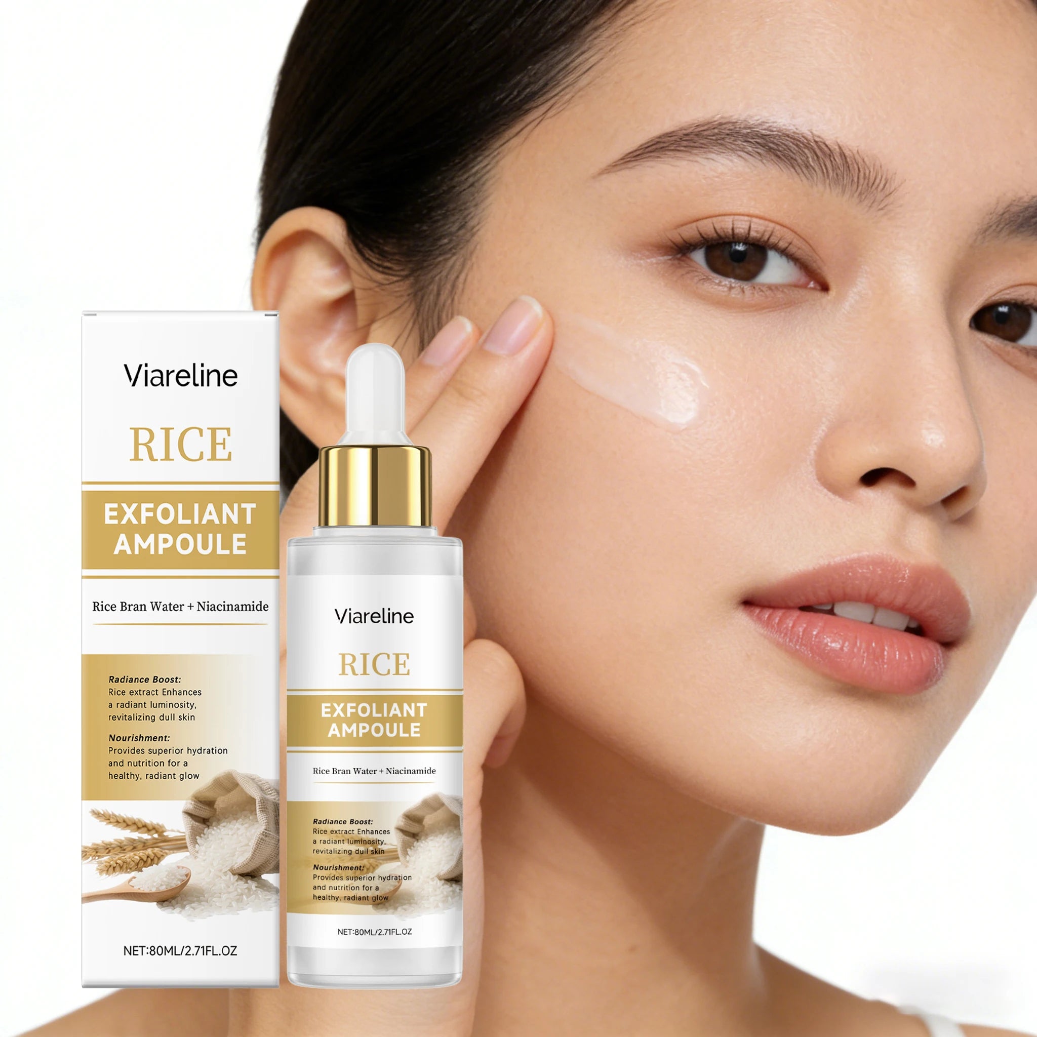 80ML Facial Exfoliating Serum Gentle Cleaning Face Refining Pore Revitalizing Dullness Glowing Smoothing Soften Facial Essence Oasis Select