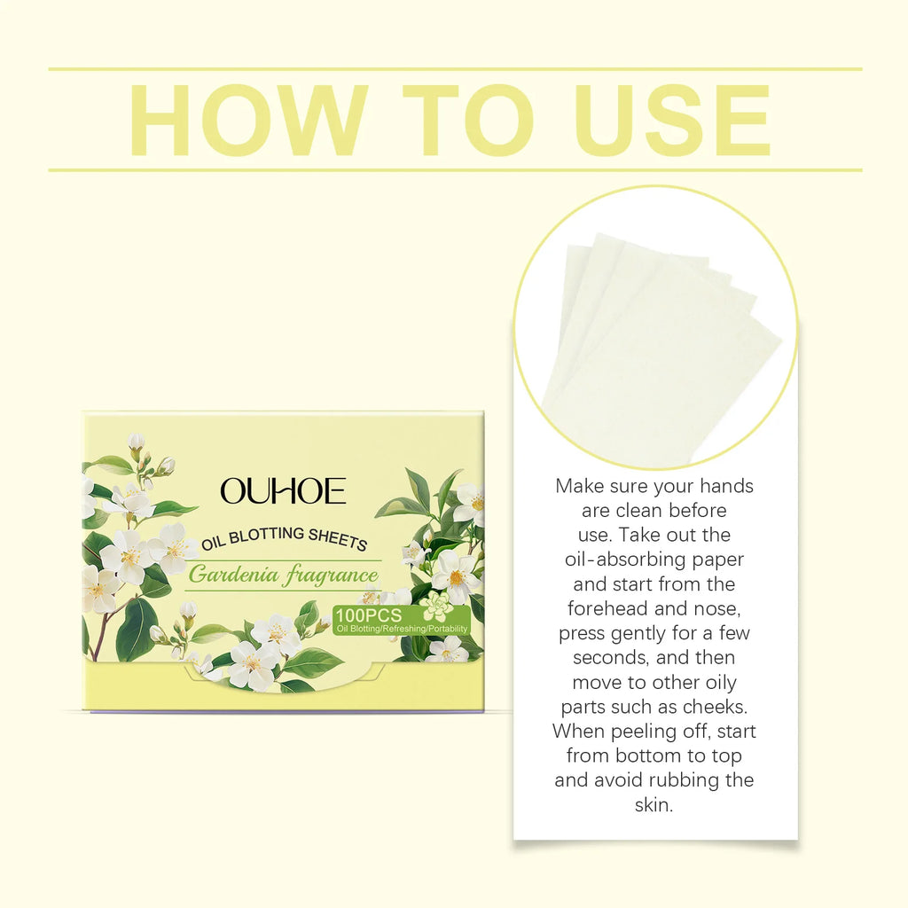100 Pieces Multi Scent Oil Blotting Paper Face Oil Control Sheets Keep Skin Fresh Comfortable Non-irritating Oil Absorbing Sheet Oasis Select