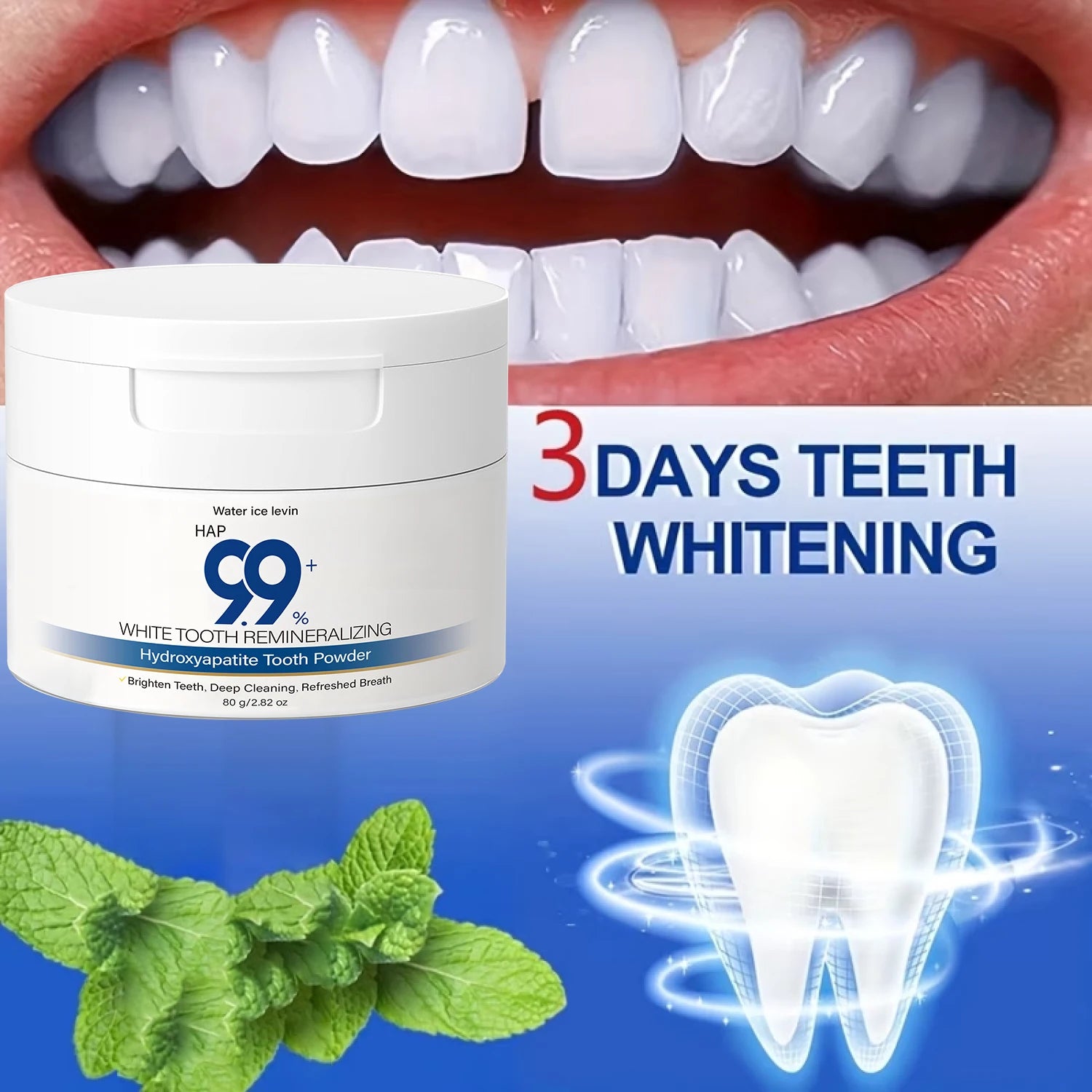 99% HAP Hydroxyapatite Tooth Powder – Remineralizing & Whitening Remineralizing Tooth Powder Oasis Select