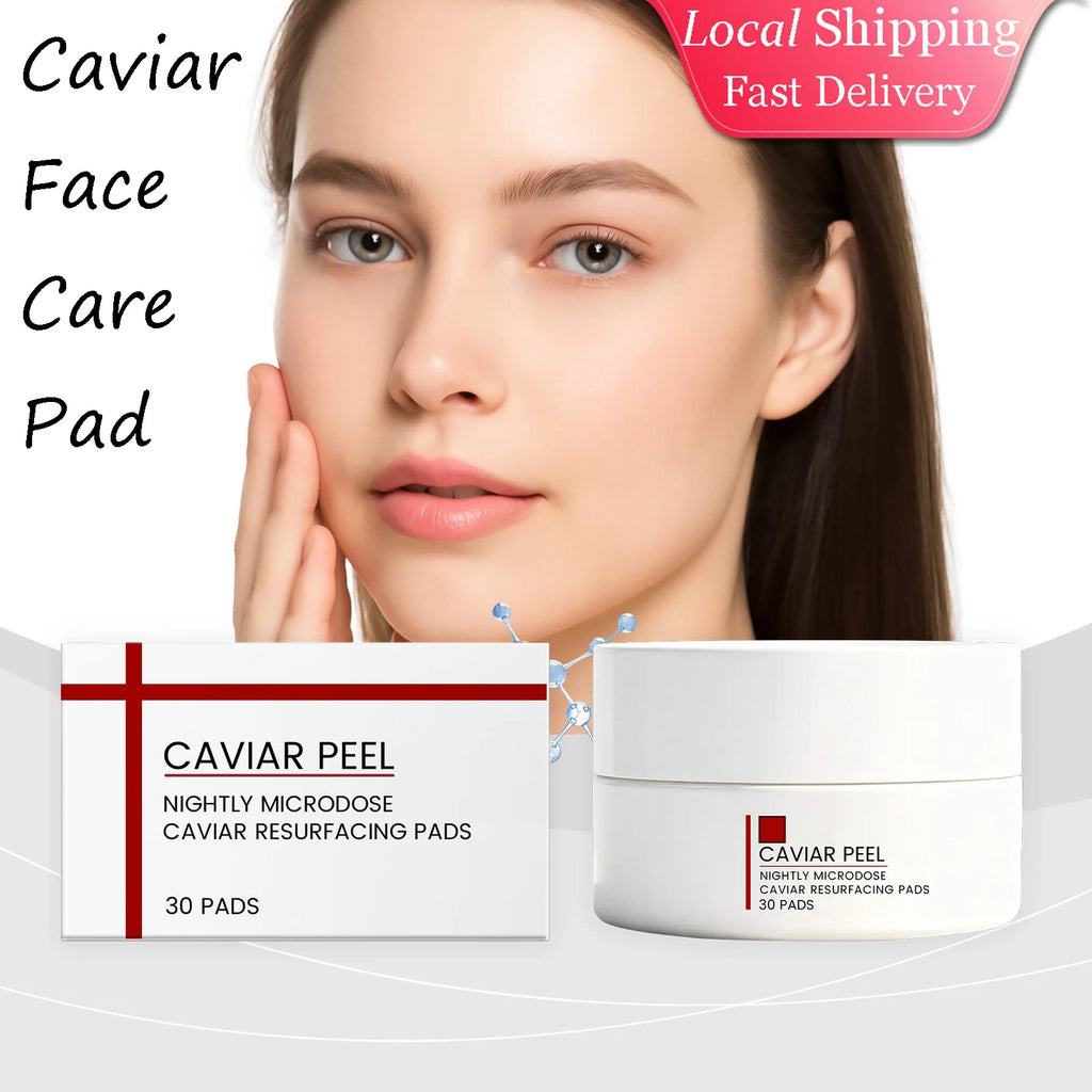 Caviar Face Hydrating Cotton Pad Overnight Moisturizing Repair Dry Skin Even Skin Tone Exfoliating Cotton Chips Soothing Pads Oasis Select
