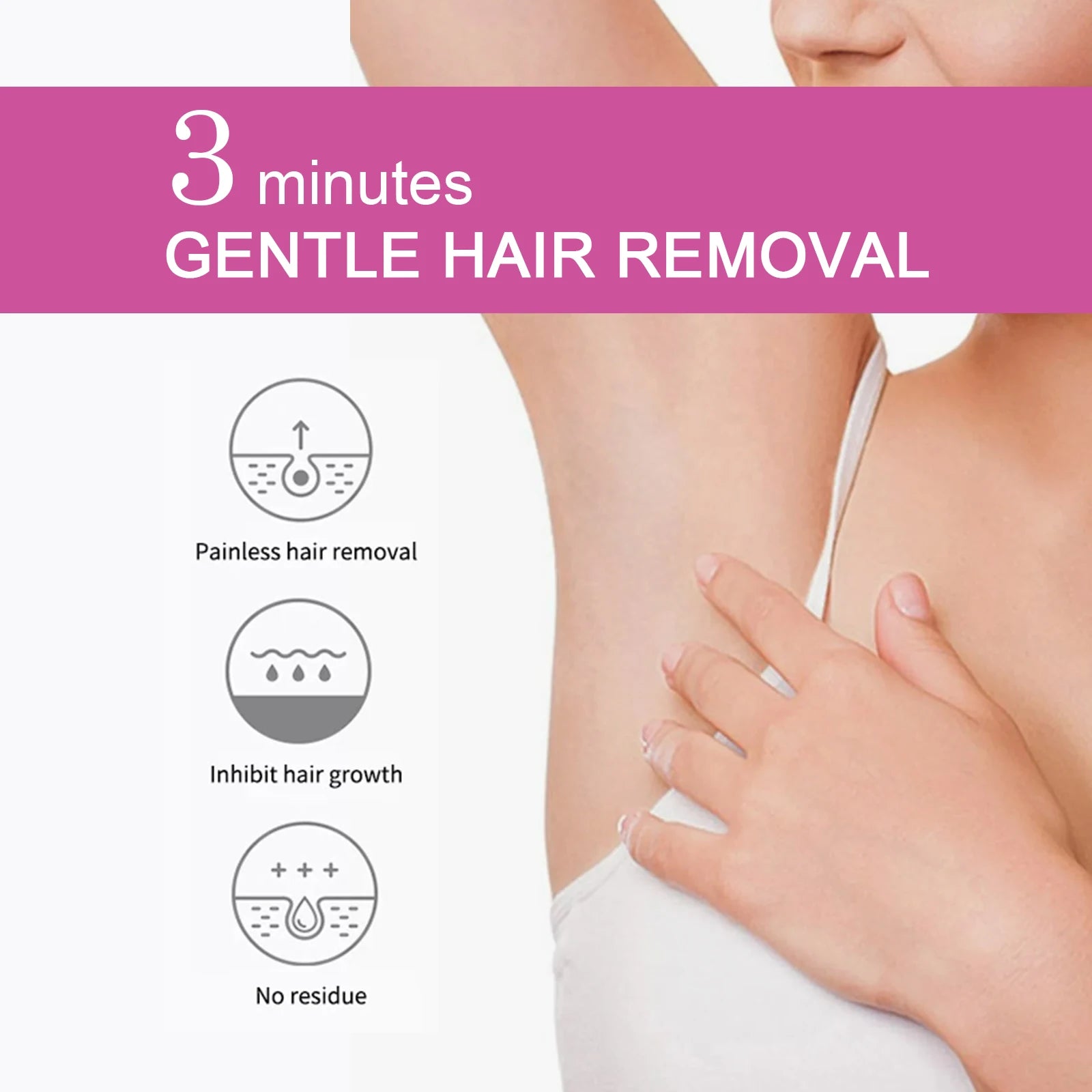 Oceaura Herbal Hair Removal Cream Gentle Non-irritating Skin Improve Roughness Pore Invisible Moisturize Smooth Hair Removal Gel Oasis Select
