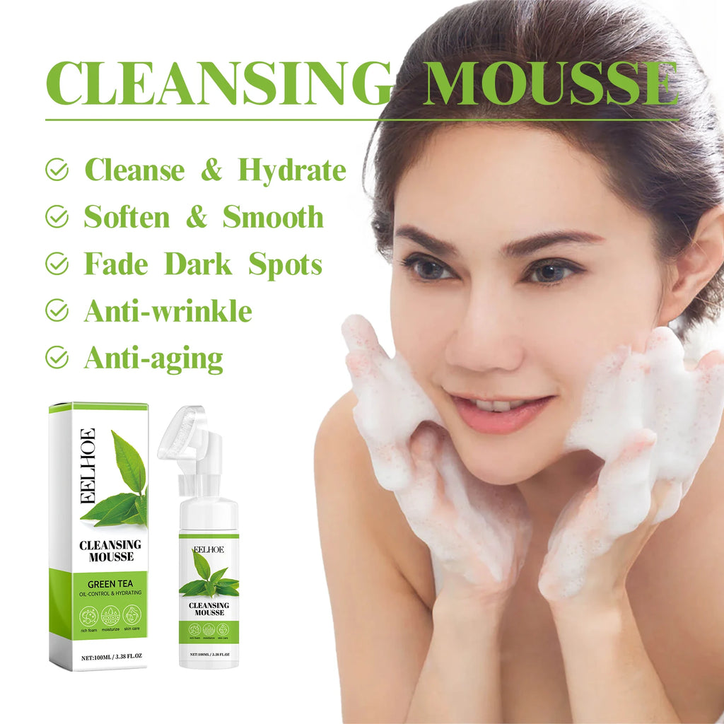 Facial Mousse Moisturizing Skin Brightening Oil Control Deep Soothing Cleaning Skin Exfoliating Shrinking Pores Foaming Cleanser Oasis Select