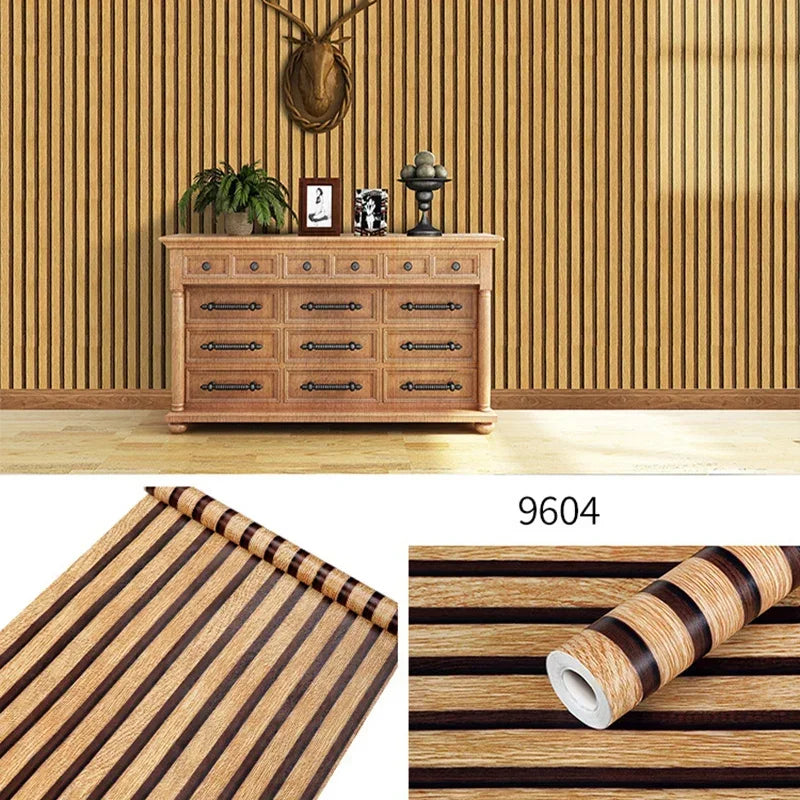 45cm Wide Self-Adhesive Waterproof Wood Grain Wallpaper PVC Cabinet Table Chair Seamless Furniture Decoration Wall Sticker. Oasis Select 9604 45cmX20m