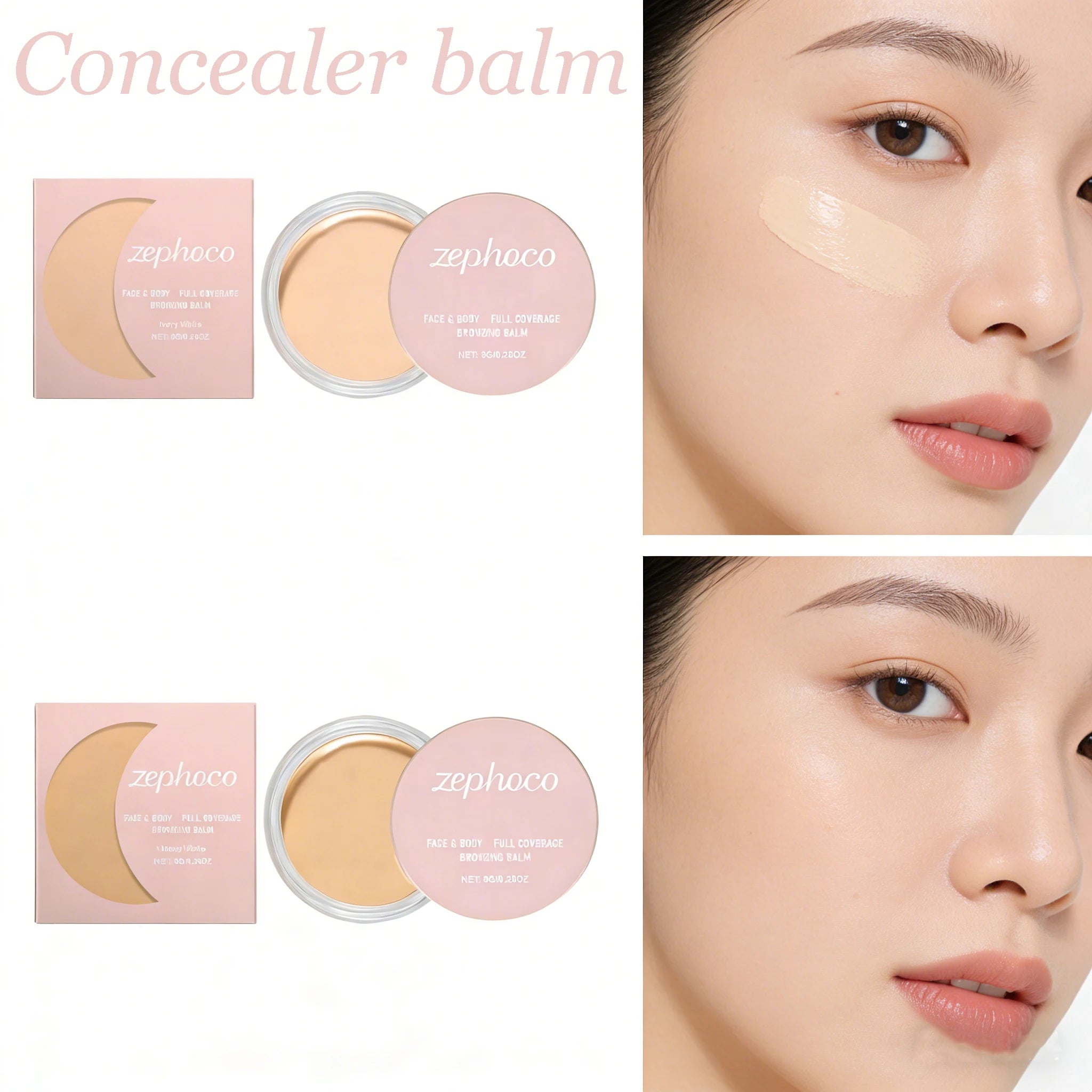 8g Face Concealer Perfect Cover Spot and Acne Scars Hydrating Oil Control Smoothing Sweatproof Non-greasy Face Concealer Balm Oasis Select