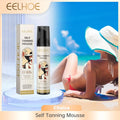 EELHOE Self-Tanning Mousse Care Body Bronzer Lotion Suntan Lotion Sunbed Tanning Accelerator Skin Moisturizing Self Tanner Spray Oasis Select 200ml