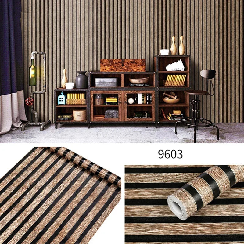 45cm Wide Self-Adhesive Waterproof Wood Grain Wallpaper PVC Cabinet Table Chair Seamless Furniture Decoration Wall Sticker. Oasis Select 9603 45cmX5m