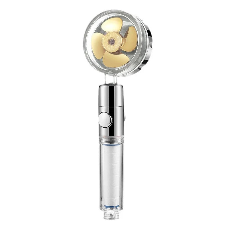 360° Turbine Handheld Shower Head – High Pressure & Water Saving