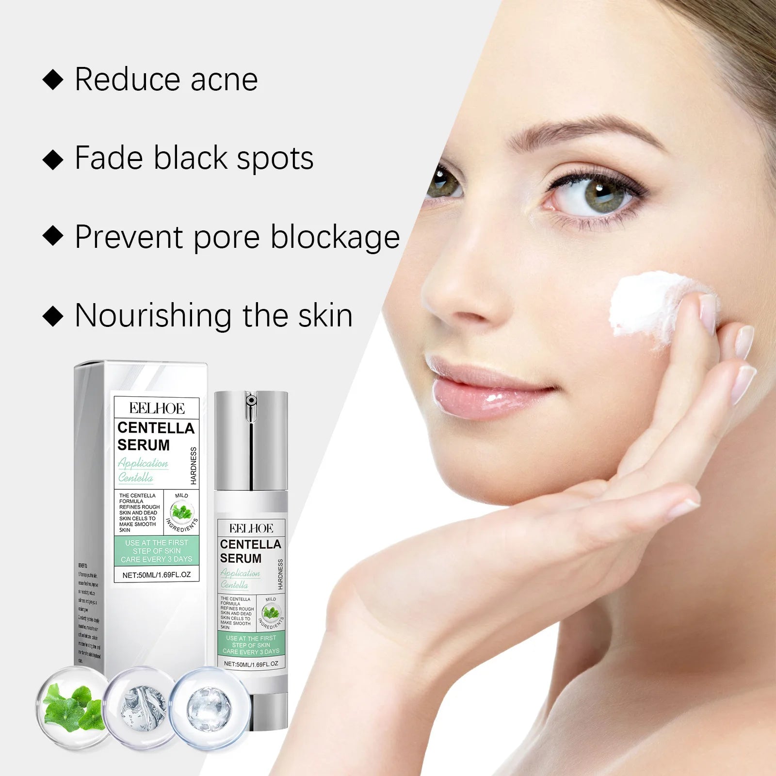 Eelhoe Centella Asiatica Face Serum – Brighten & Hydrate 50ml Face Serum Essence Oasis Select