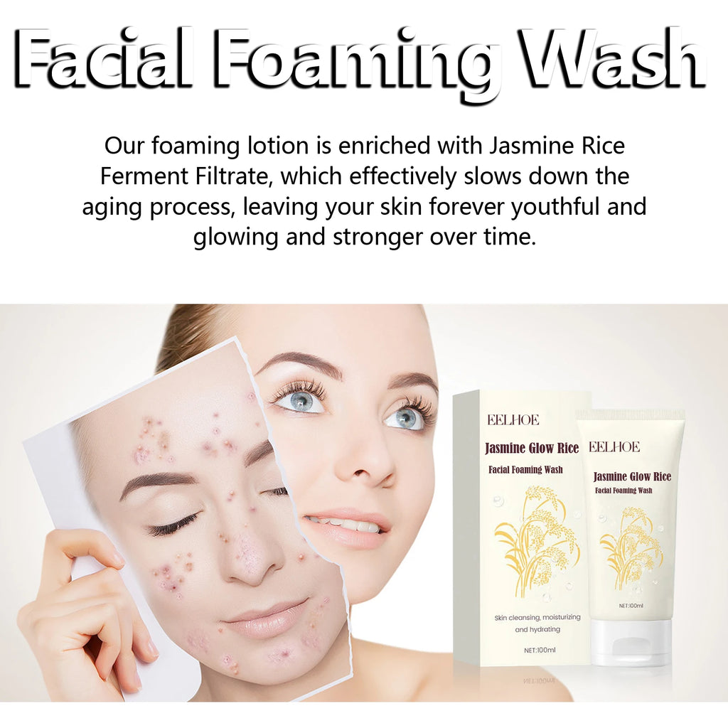 100ML Jasmine Facial Wash Gentle Cleaning Skin Refine Pores Refreshing Oil Control Enhance Smoothness Hydrating Face Cleaner Oasis Select