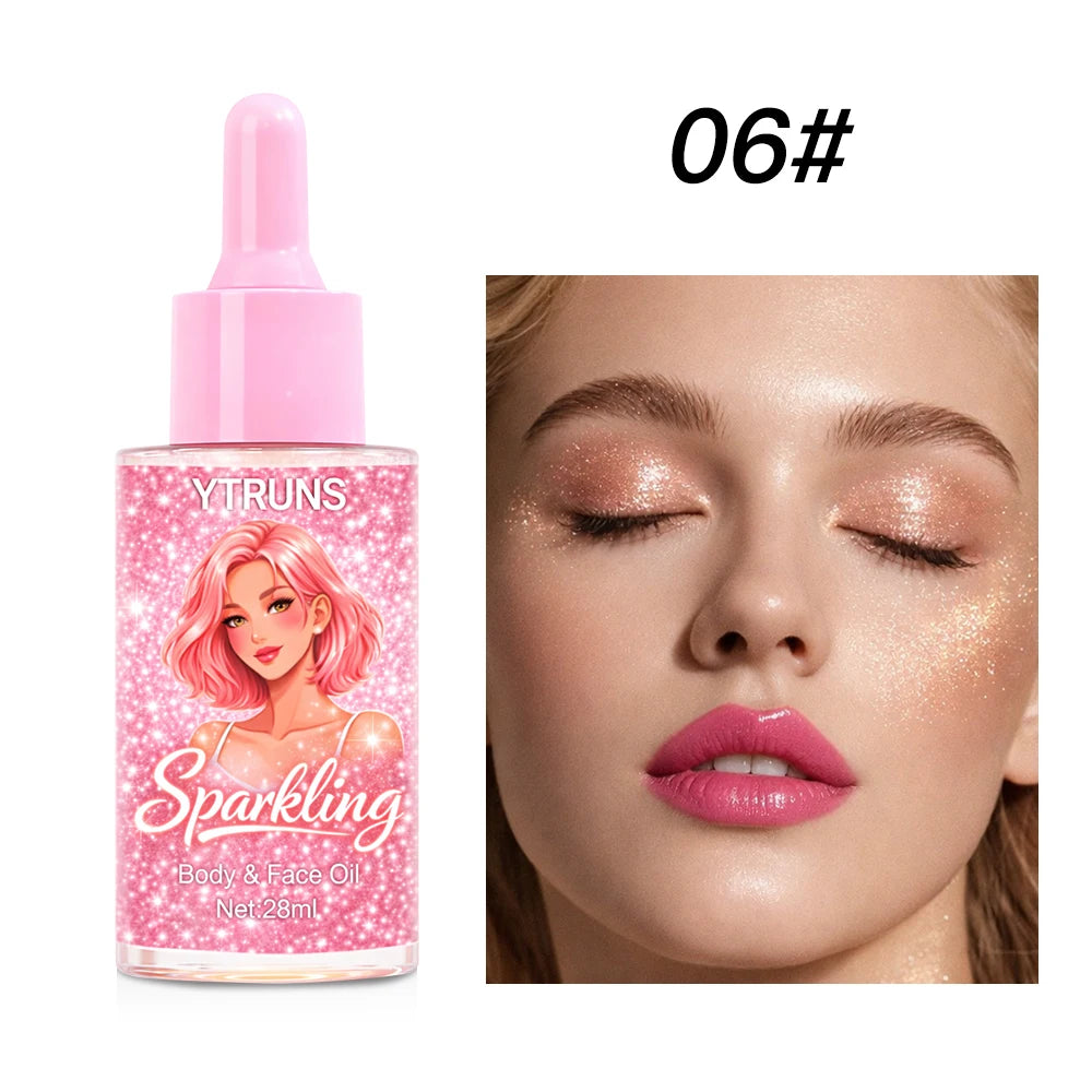 Shimmer Body Oil 28ml – Glow Highlighter & Glitter Oil