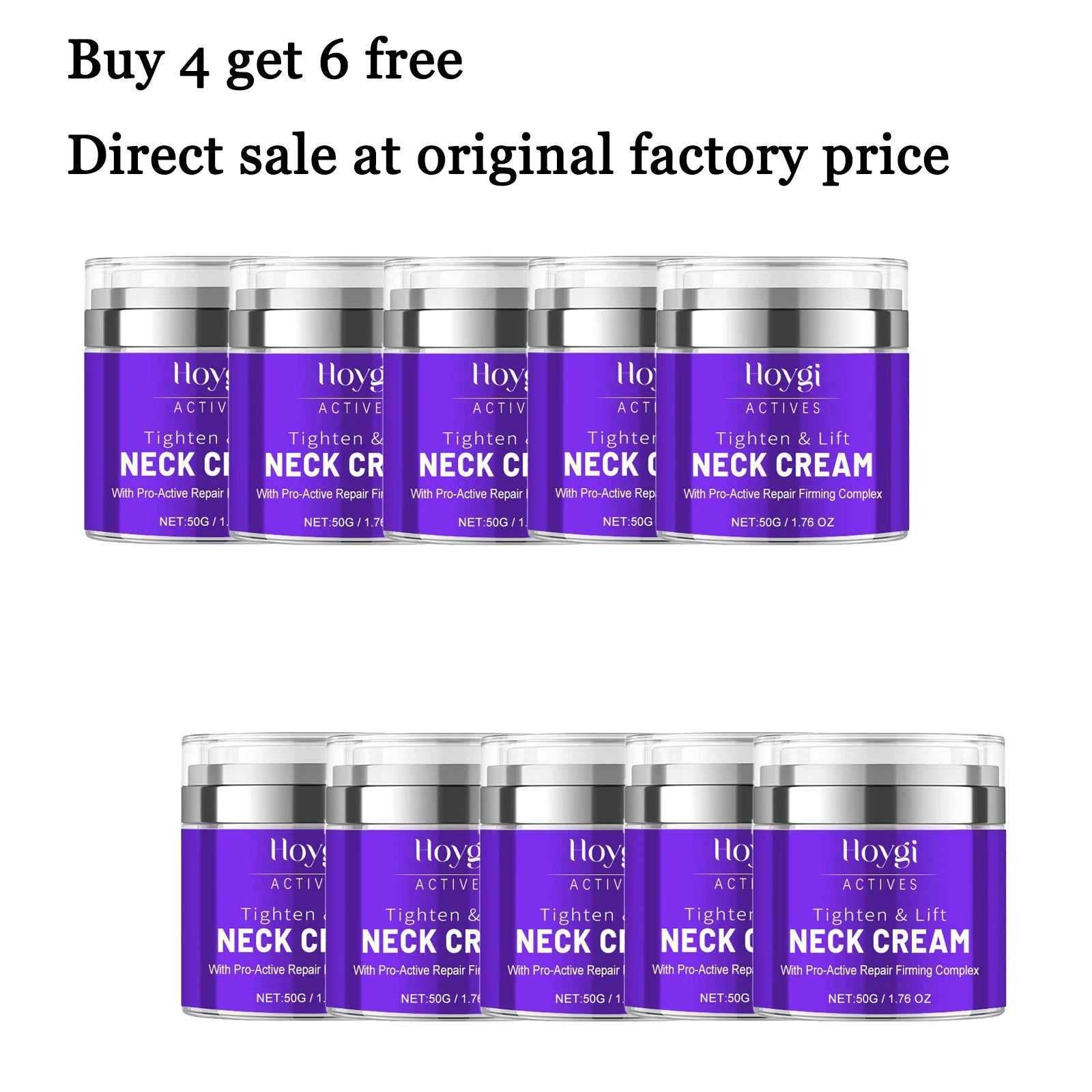 50G Neck Firming Cream Moisturizing Fade Fine Lines Enhance Skin Elasticity Repairing Dryness Glowing Tightening Neck Skin Cream Oasis Select 10 pcs United States