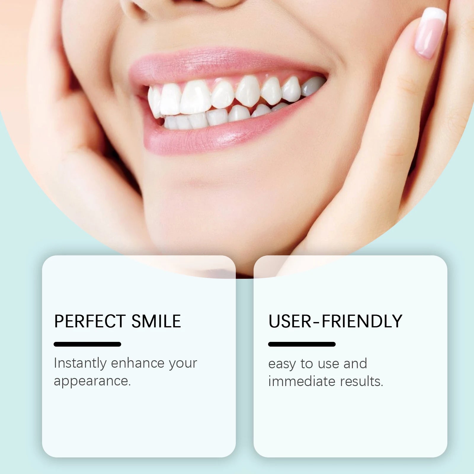 Oralhoe Silicone Material Fake Teeth Set Detachable Reusable Veneers Teeth Oral Health Care Soft Upper & Lower Braces Set Oasis Select