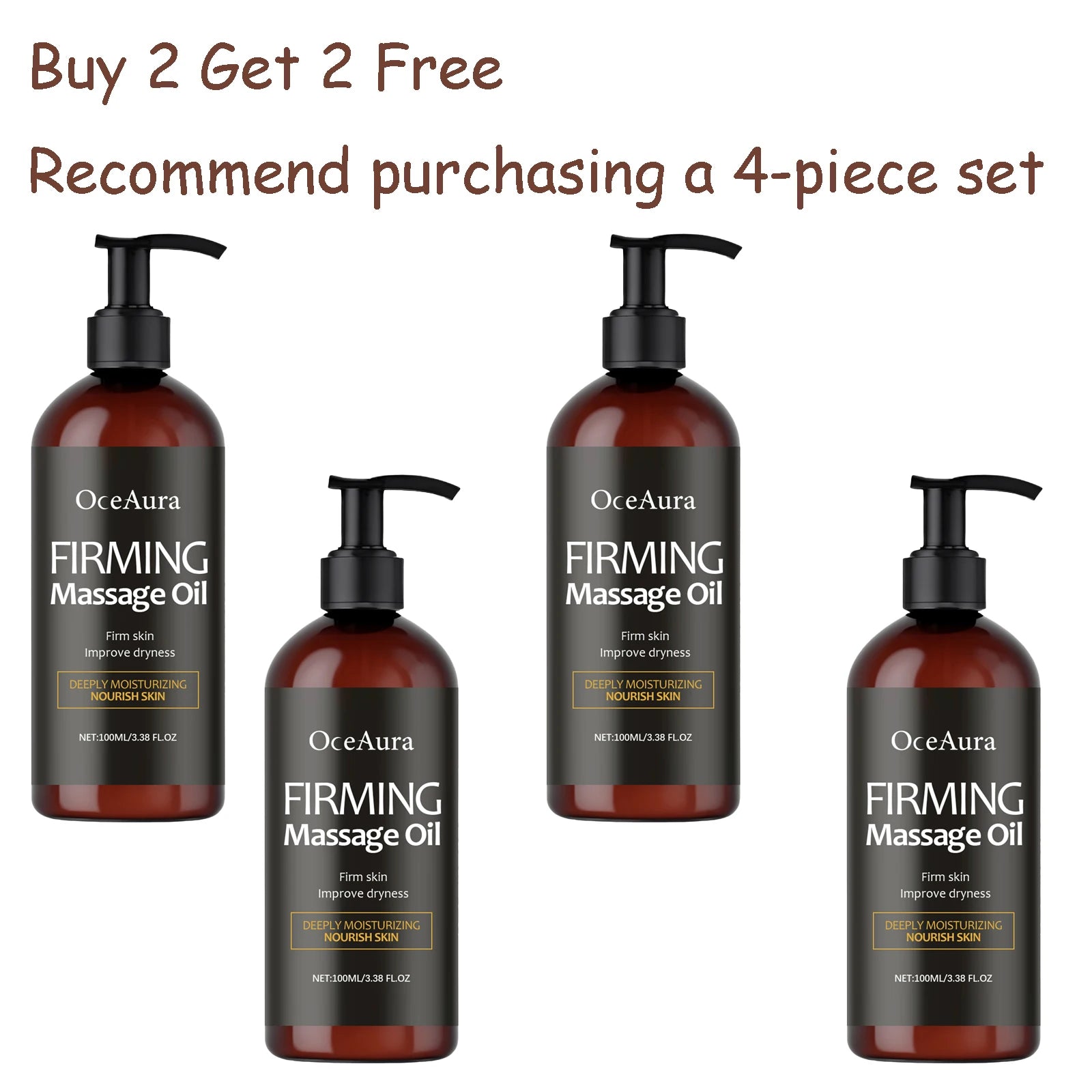 100ML Body Moisturizing Oil Deep Nourishing & Repair Skin Improve Skin Elasticity Enhance Smoothness Refreshing Body Essence Oil Oasis Select 4 pcs Other United States
