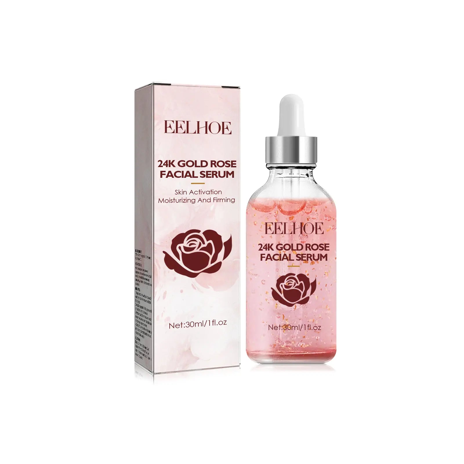 30ML Rose Facial Serum Deep Moisturizing Improve Skin Texture Smoothing Enhance Skin Elasticity Anti-aging Nourishing Face Serum Oasis Select 30ml United States
