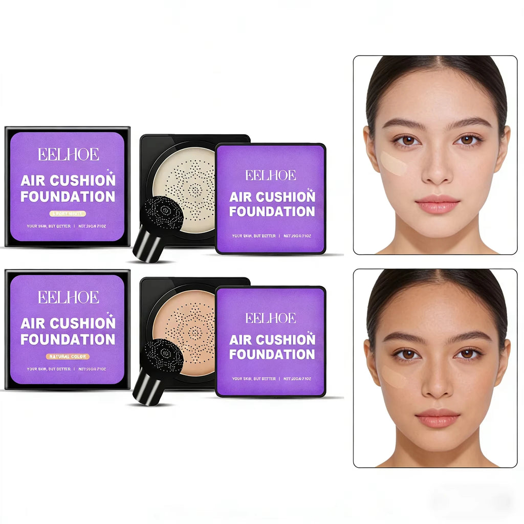 20g Mushroom Head Air Cushion Foundation Moisturizing Concealer Sunscreen Nourishing Long-wearing Natural Glow Makeup Base Oasis Select