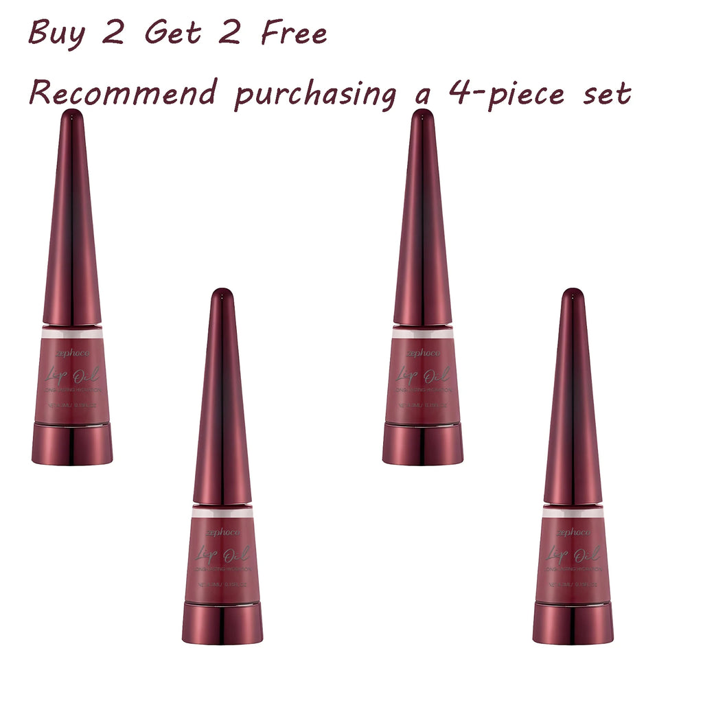 4.3ML Hydrating Lip Oil Daily Nourishing Fade Lip Lines Repair Cracked Enhance Gloss Smoothing Softening Booster Lip Care Oil Oasis Select 4 pcs United States