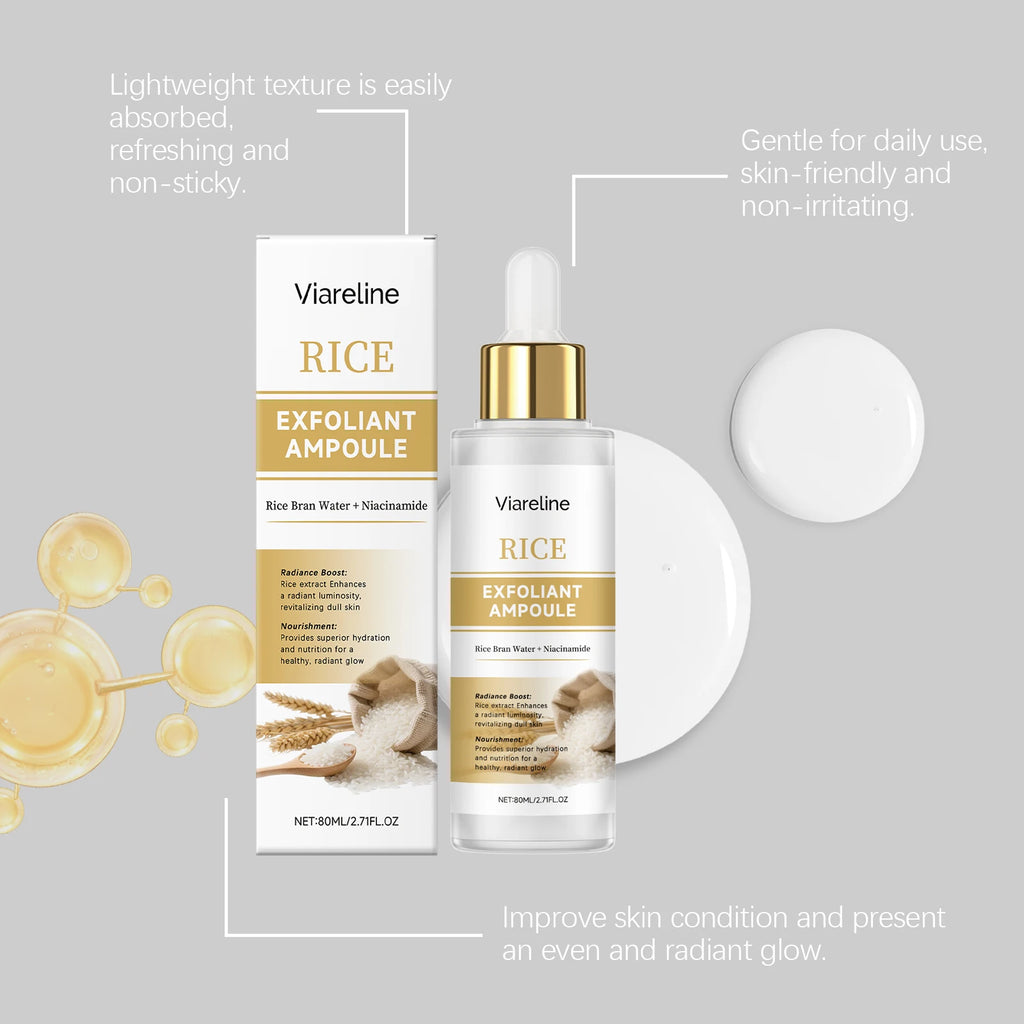 80ML Facial Exfoliating Serum Gentle Cleaning Face Refining Pore Revitalizing Dullness Glowing Smoothing Soften Facial Essence Oasis Select