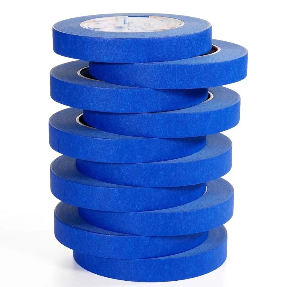 3 SIZE Blue Painter Masking Tape For Painting Edges Trim Wall Ceiling Finishing Clean Release Trim Edge Painter's Tape Residue Oasis Select