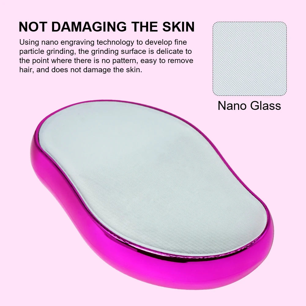 Hair Removal Apparatus Nano Glass Fast Safe Painless Hair Removal Washable No Skin Damage Home Use Exfoliator Hair Sharpener Oasis Select