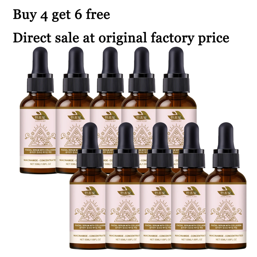 50ML Facial Collagen Serum Daily Moisturizing & Nourishing Improve Skin Elasticity Reduce Roughness Softening Glowing Face Serum Oasis Select 10 pcs United States