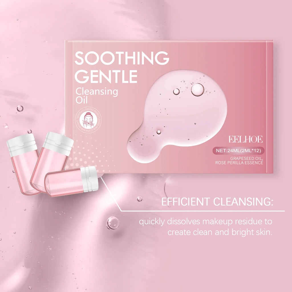 12PCS Gentle Makeup Remover Oil Deep Moisturizing Cleaning Pores Non-tight Strengthen Skin Barrier Soothing Redness Glowing Oil Control Facial Makeup Remover Oasis Select